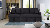 Paisley - Linen Fabric Reversible Sleeper Sectional Sofa With Storage Chaise - Furniture Home Direct