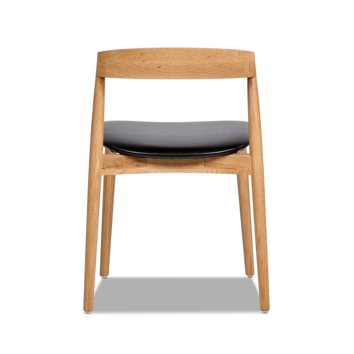 Raven - Stacking Sculpted Oak Dining Chair - Warm Natural Brown / Black - Furniture Home Direct