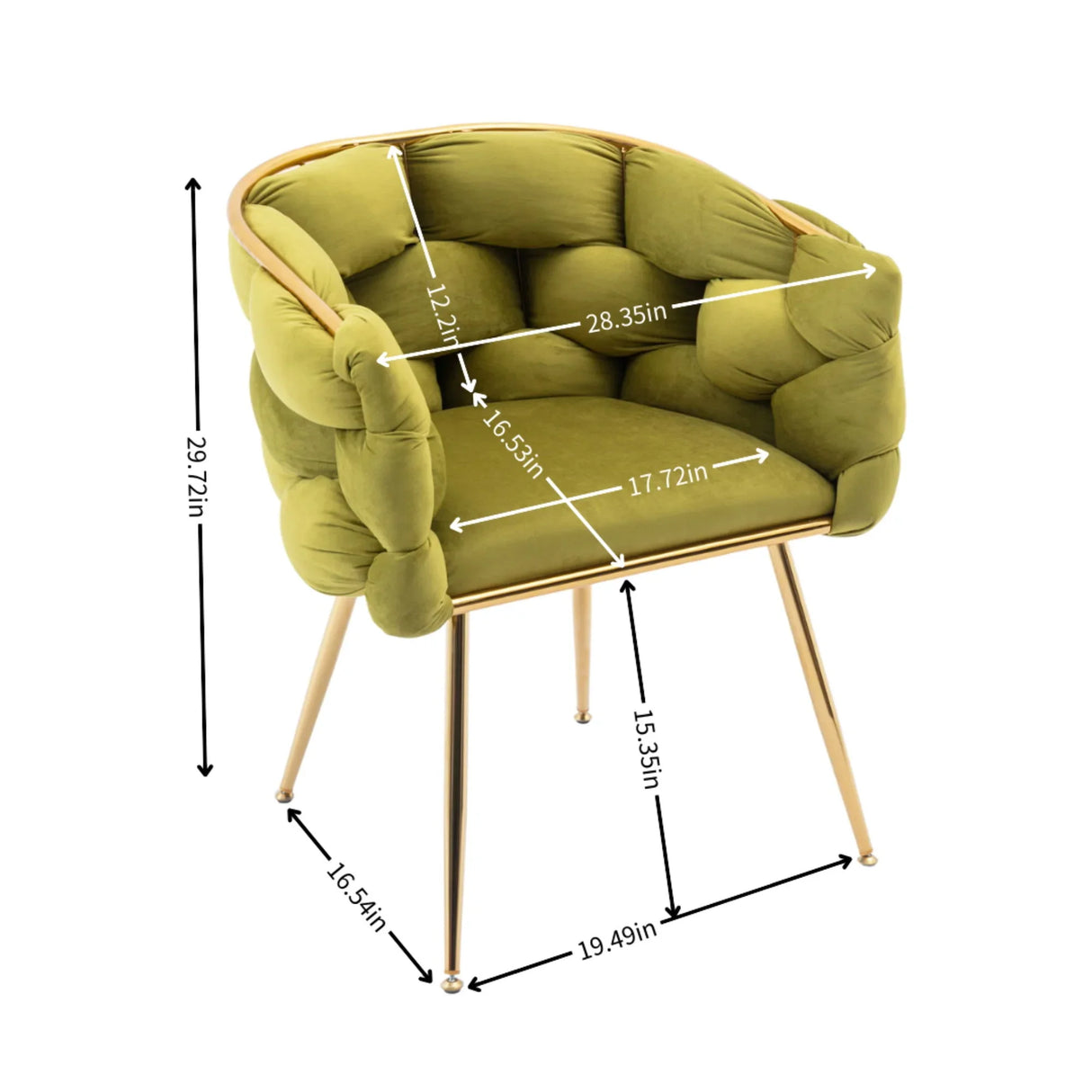 Luxury Modern Simple Leisure Velvet Single Sofa Chair Bedroom Lazy Person Household Dresser Stool Manicure Table Back Chair - Furniture Home Direct