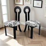 Key Design, Dining Chairs (Set of 2) - White / Black - Furniture Home Direct