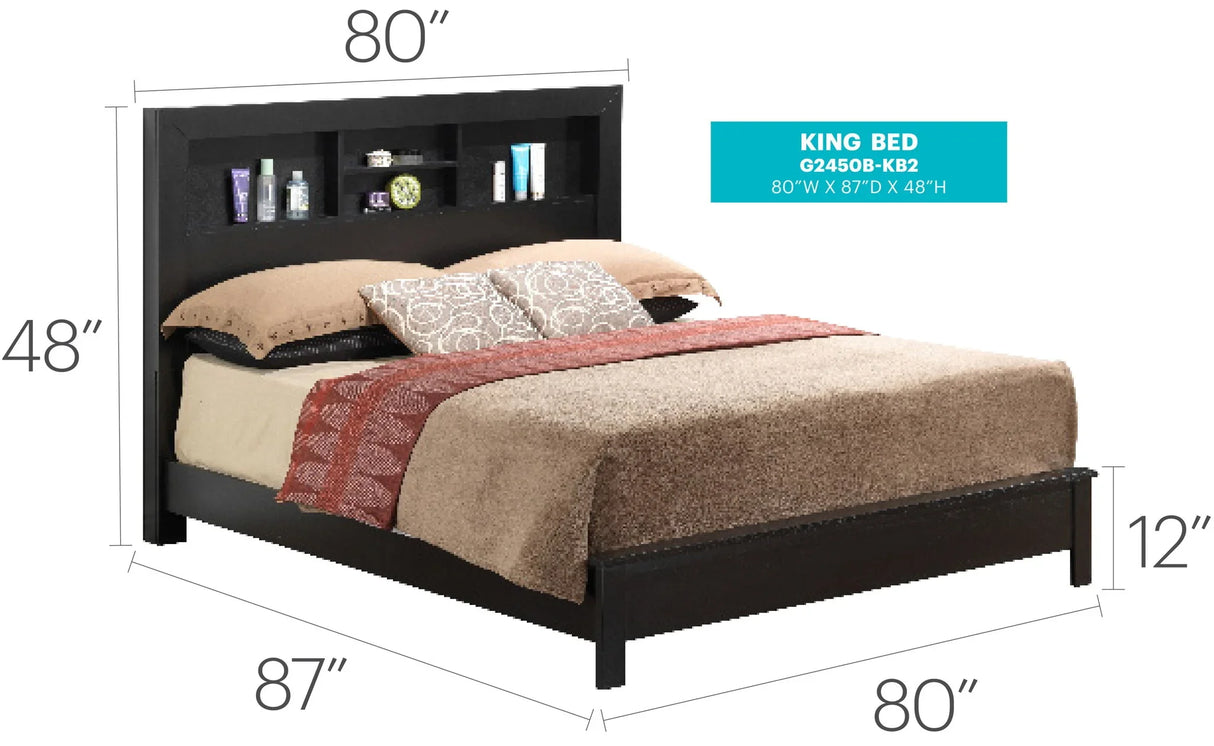 Bed With Transitional Design Stylish - Furniture Home Direct