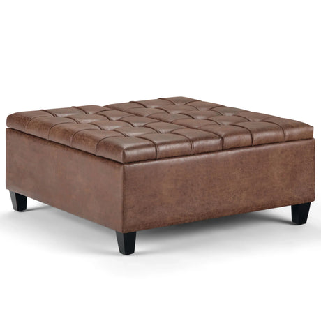Harrison - Upholstered Coffee Table Storage Ottoman - Furniture Home Direct
