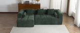 Sectional Sofa Modular Tufted Chenille Upholstery Green - Furniture Home Direct