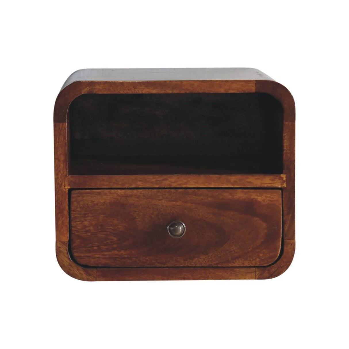Curved Upper Slot Floating Nightstand - Furniture Home Direct