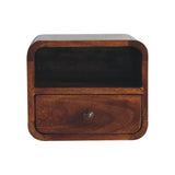 Curved Upper Slot Floating Nightstand - Furniture Home Direct