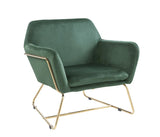 Keira - Velvet Accent Chair With Metal Base - Furniture Home Direct