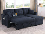 Sectional Sofa Bed L Shaped Sofa Couch Bed With USB Port, Reversible Chaise With Storage - Furniture Home Direct