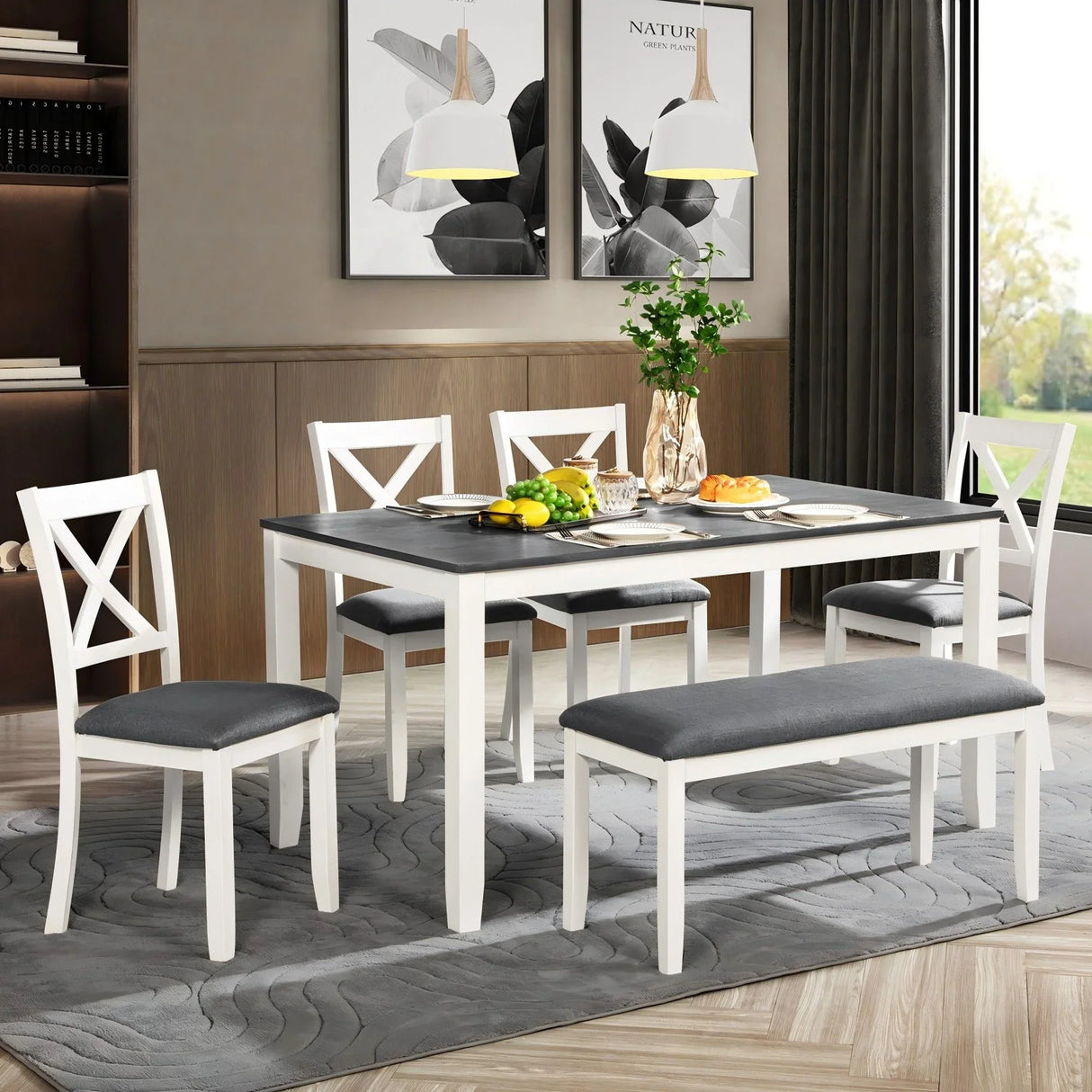 Modern Dining Table Set With Chairs For Kitchen - Furniture Home Direct