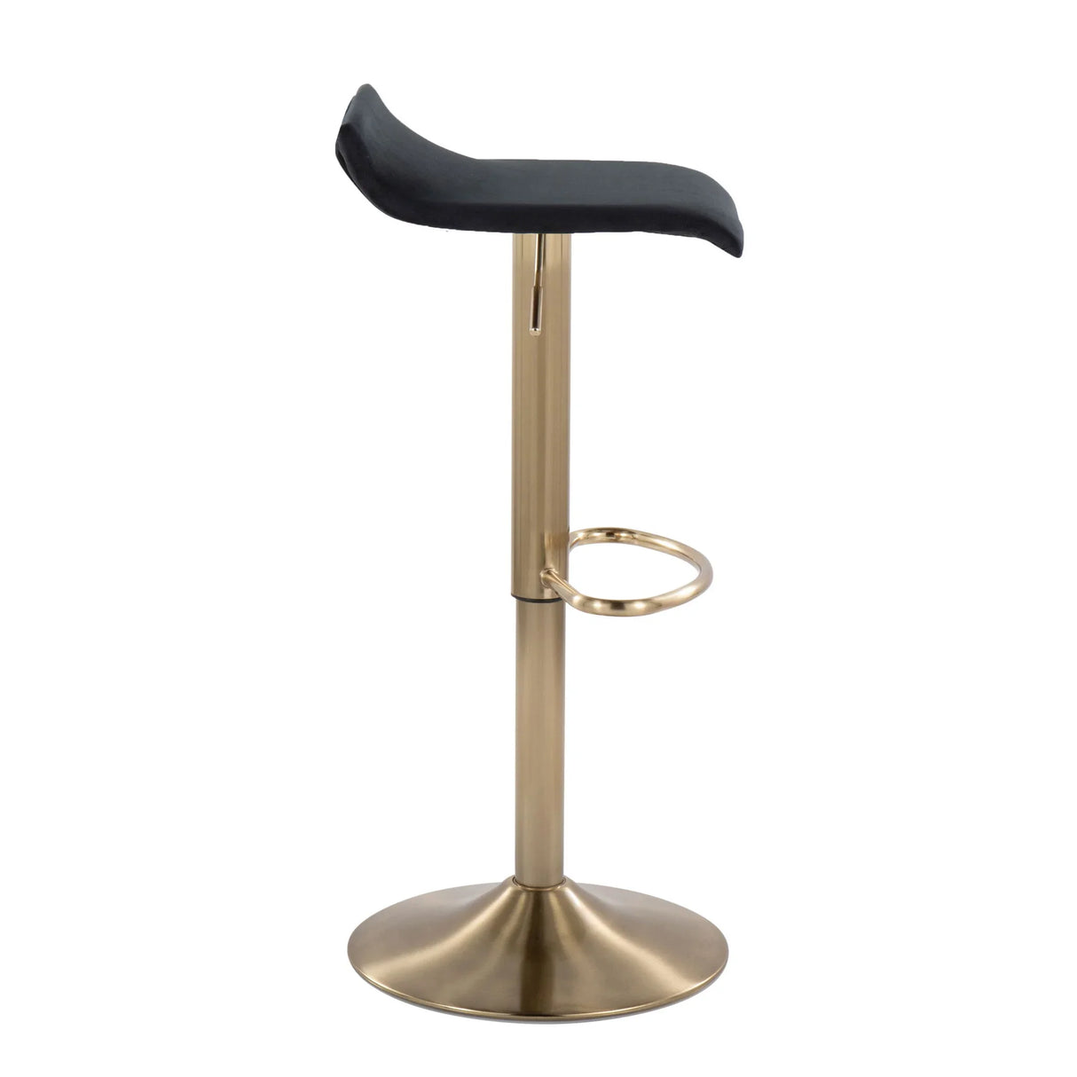Ale - Contemporary Adjustable Height Barstool With Swivel With Oval Footrest (Set of 2) - Furniture Home Direct