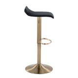 Ale - Contemporary Adjustable Height Barstool With Swivel With Oval Footrest (Set of 2) - Furniture Home Direct