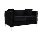Bayberry - Velvet Loveseat With 2 Pillows - Furniture Home Direct