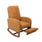 High Back Glider Rocking Chair With Retractable Footrest And Rubber Wood Legs - Furniture Home Direct