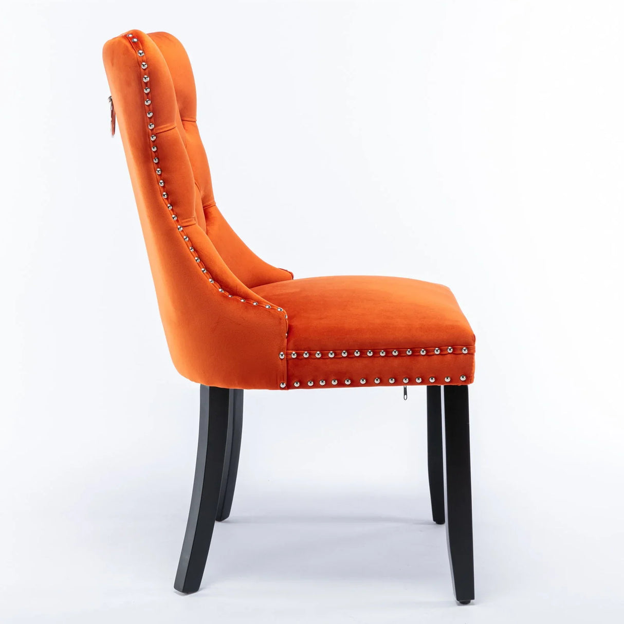 Nikki - Modern, High-End Tufted Solid Wood Contemporary Velvet Upholstered Dining Chair With Wood Legs Nailhead Trim (Set of 2) - Furniture Home Direct