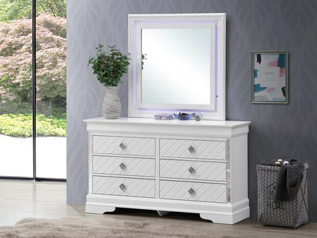 Verona - Stylish Dresser - Silver Champagne - Furniture Home Direct