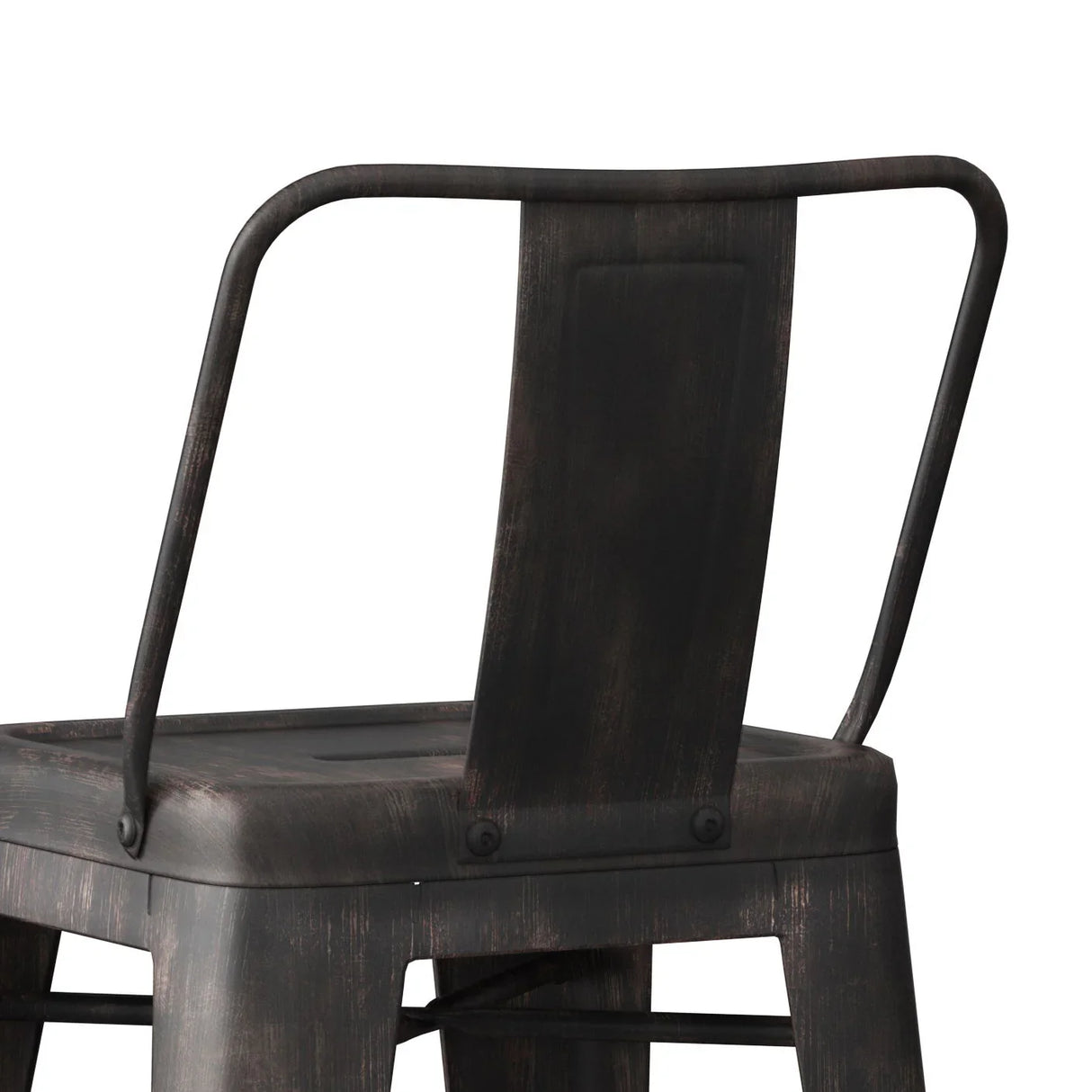 Rayne - Curved Back Metal Stool (Set of 2) - Furniture Home Direct