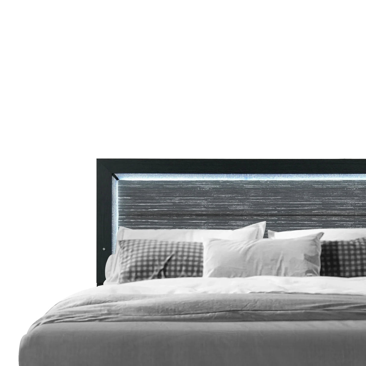 Carlos - Queen Bed With LED - Black - Furniture Home Direct