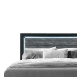 Carlos - Queen Bed With LED - Black - Furniture Home Direct