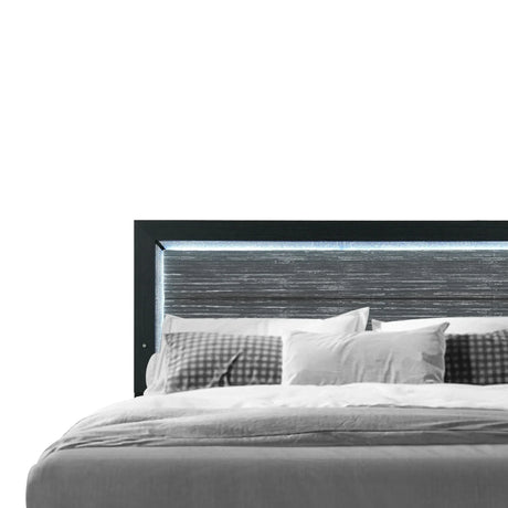 Carlos - Queen Bed With LED - Black - Furniture Home Direct