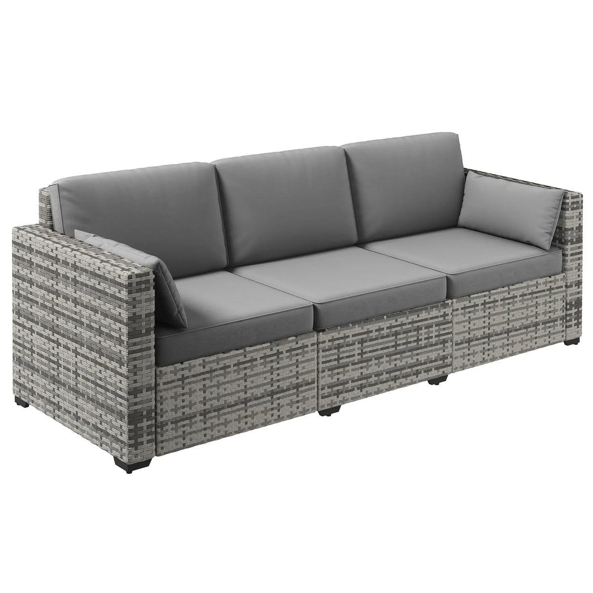 Wicker Outdoor Sofa - Gray - Furniture Home Direct