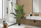 60" Tall, Artificial Plant, Bird Of Paradise Tree, Indoor, Faux, Fake, Floor, Greenery, Potted, Decorative - Green / Black - Furniture Home Direct