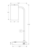 Lighting, Table Lamp, USB Port Included, Modern - Gray - Furniture Home Direct