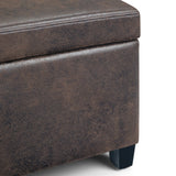 Avalon - Storage Ottoman Bench - Distressed Brown - Furniture Home Direct