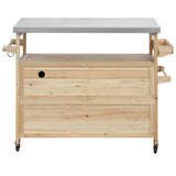 K&K Outdoor Kitchen Island & Storage Cabinet - Furniture Home Direct