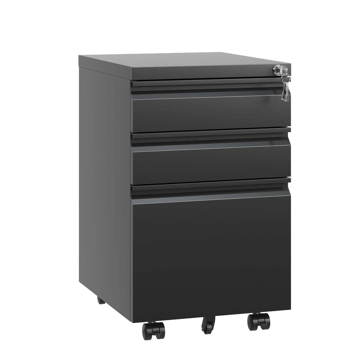 Metal Drawer Mobile File Cabinet With Lock For Home Office Organizer - Furniture Home Direct