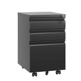 Metal Drawer Mobile File Cabinet With Lock For Home Office Organizer - Furniture Home Direct