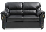 Chic Padded Loveseat For Modern Living - Black - Furniture Home Direct