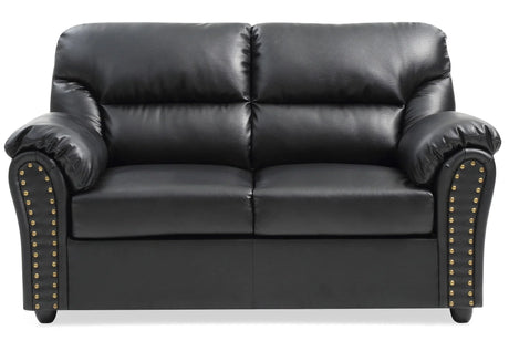 Chic Padded Loveseat For Modern Living - Black - Furniture Home Direct