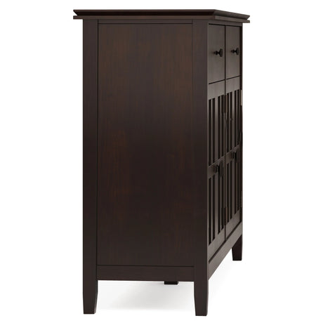 Artisan - Large 4 Door Sideboard Buffet - Dark Chestnut Brown - Furniture Home Direct