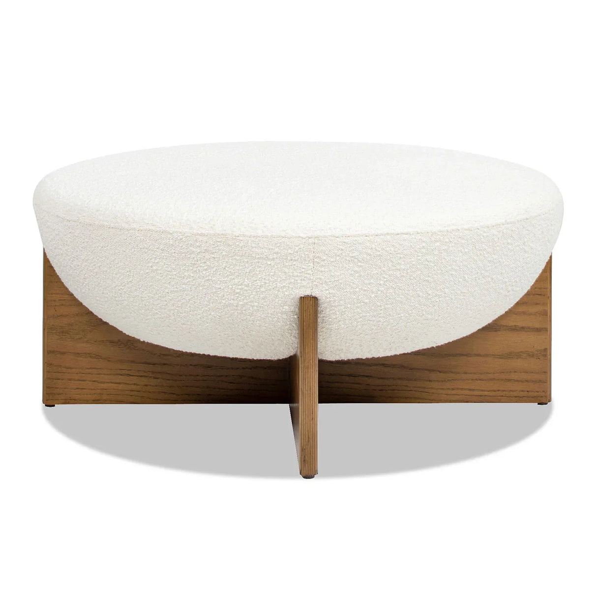 Bali - Round Upholstered Ottoman - Furniture Home Direct