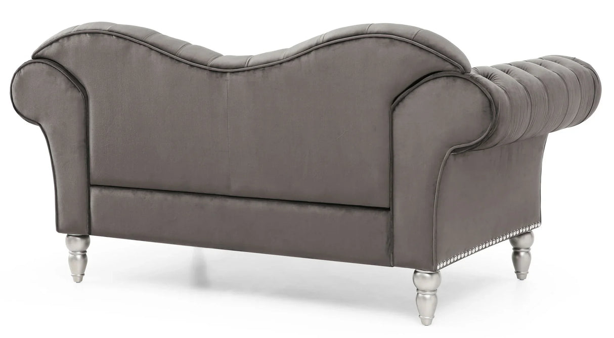 Elegant Round Arm Loveseat - Furniture Home Direct