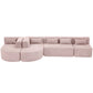 Upholstered Sofa Free Combined Sofa Couch With 2 Chaise Lounge And Five Back Pillows For Living Room - Furniture Home Direct