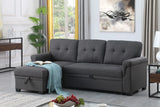 Lucca - Linen Reversible Sleeper Sectional Sofa With Storage Chaise - Furniture Home Direct