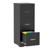 Modern Drawer Metal Vertical File Cabinet With Lock And Card Slot For Office - Furniture Home Direct