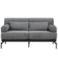 Modern Loveseat Sofa 2 Seater With USB Ports, Cylindrical Armrests - Furniture Home Direct