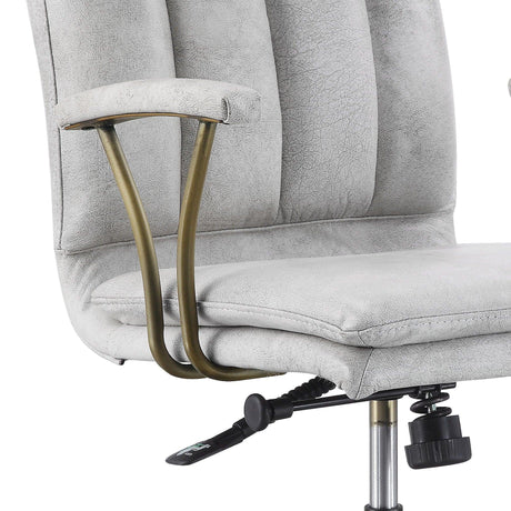 Damir - Vintage Top Grain Leather Office Chair - Antique White / Vintage - Furniture Home Direct