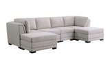 Kristin - Linen Fabric Reversible Sectional Sofa - Furniture Home Direct