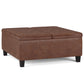 Ellis - Coffee Table Storage Ottoman Contemporary Design - Furniture Home Direct