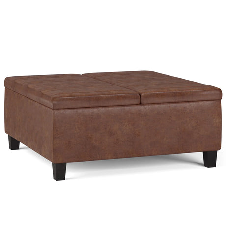 Ellis - Coffee Table Storage Ottoman Contemporary Design - Furniture Home Direct