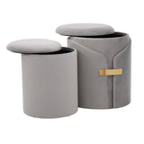 Dahlia - Contemporary / Glam Nesting Ottoman Set - Furniture Home Direct