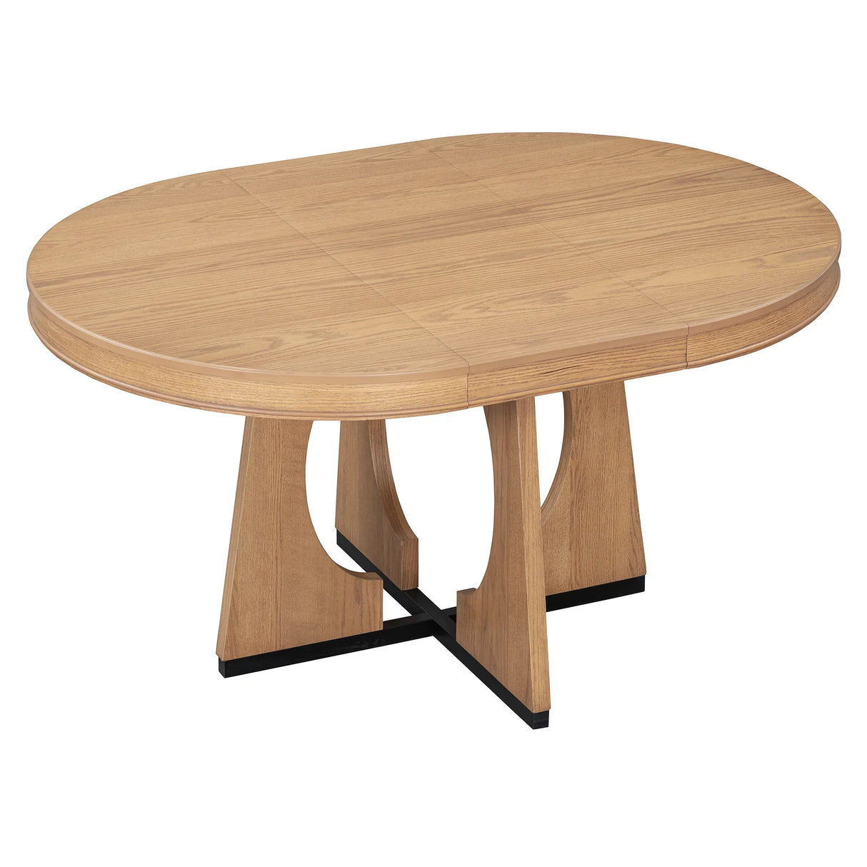 Dining Set Round Wood Table With Ladder Back Chairs Natural - Furniture Home Direct