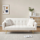 Teddy Fleece Sofa Bed With Luxurious Throw Pillows - Furniture Home Direct