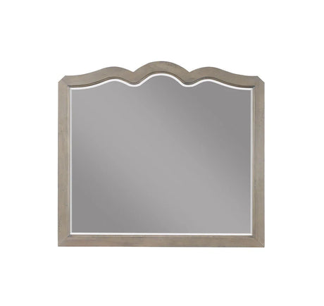 Laurel - Grove Scallop Shaped Mirror - White Poplar - Furniture Home Direct