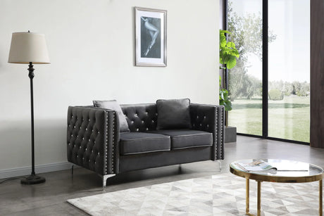 Elegant Track Arm Loveseat - Furniture Home Direct