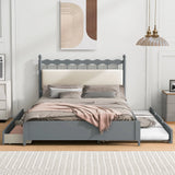 Storage Platform Bed With 2 Big Drawers & Trundle - Furniture Home Direct