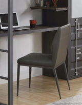 Cargo - Synthetic Leather Chair - Gunmetal - Furniture Home Direct