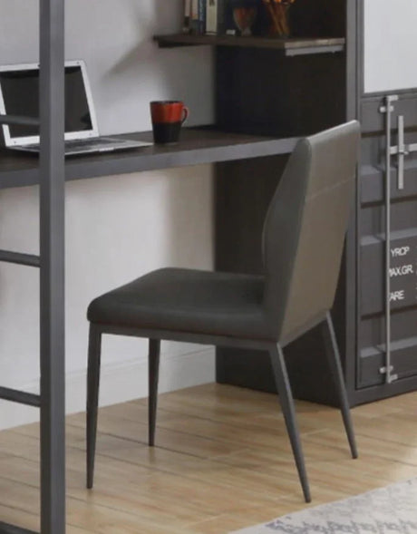 Cargo - Synthetic Leather Chair - Gunmetal - Furniture Home Direct